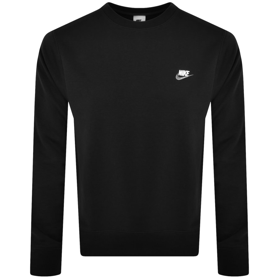 Nike Crew Neck Club Sweatshirt Black Mainline Menswear